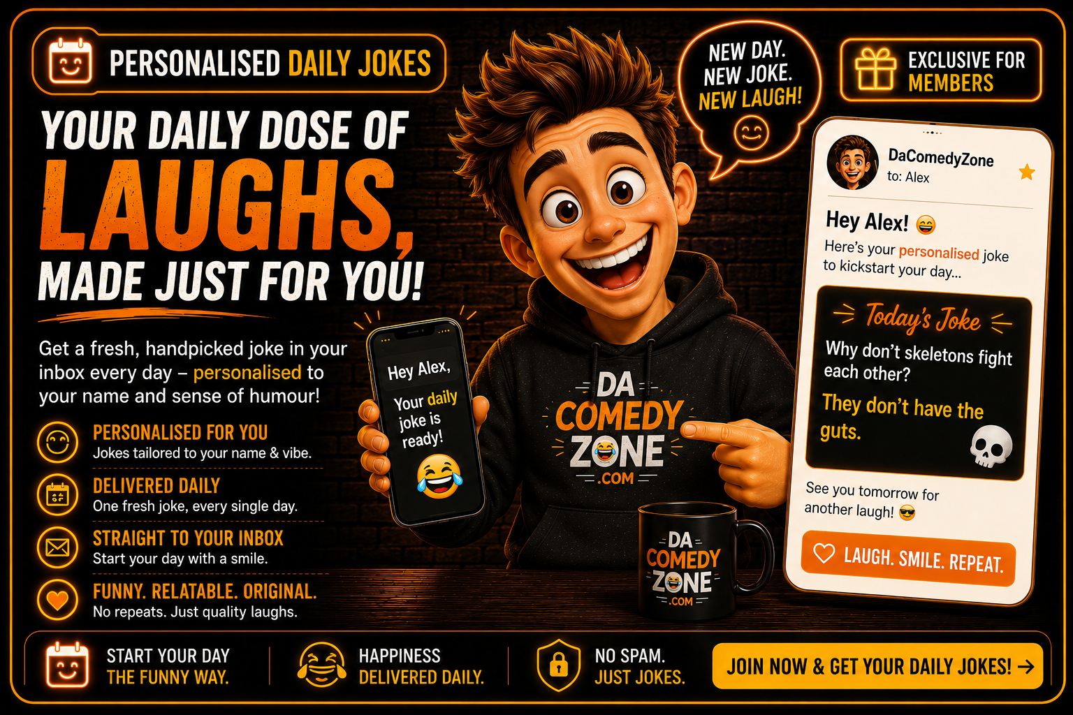 Personalised Daily Jokes — your daily dose of laughs, made just for you